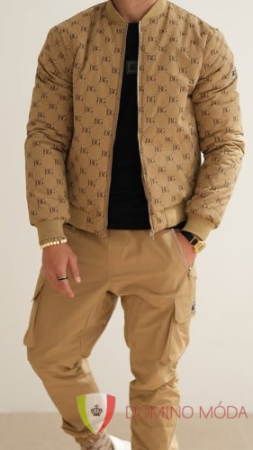 Men's bomber jacket - Barva: Light brown, Velikost: S