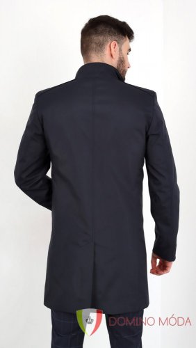 Elegant winter men's coat - colors - Barva: Dark grey, Velikost: 50