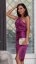 Women's mini shiny dress on one shoulder - 2 colors - Barva: purple, Velikost: 36