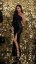 Long shiny dress on one shoulder - 6 colors - Barva: gold, Velikost: 34