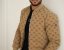 Men's bomber jacket - Barva: Light brown, Velikost: L