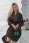 Elegant midi dress - color selection - Barva: Black, Velikost: 42