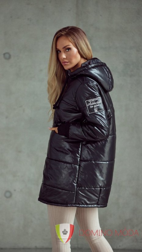 Dámská oversize zimní bunda - černá - Velikost: L