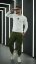 Men's T-shirt - long sleeve - Barva: Green, Velikost: M