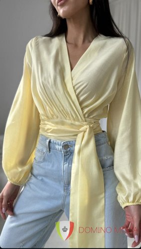Zavinovacia blúzka NERINA -  žltá