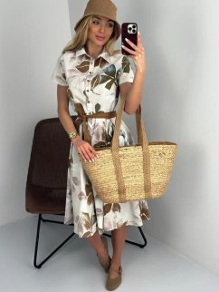 Košilové šaty s přírodním vzorem