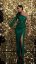 Long shiny dress on one shoulder - 6 colors - Barva: gold, Velikost: 34