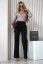 Elegant trousers with elastic waist - Barva: Black, Velikost: 40