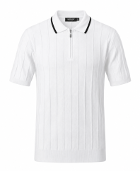 Strukturované polo triko na zip - 2 barvy
