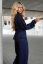 Elegant set – shirt and wide trousers - Barva: Dark blue, Velikost: 2