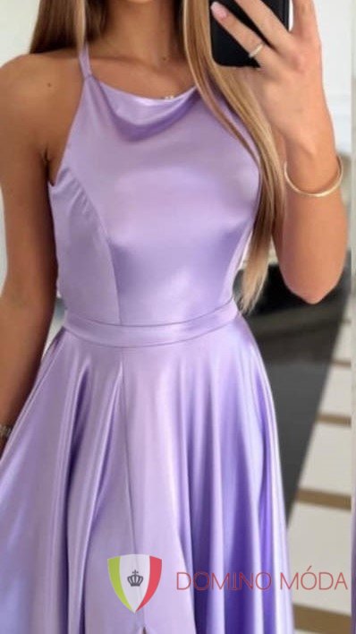Long satin evening dress - choice of colors - Barva: White, Velikost: 40