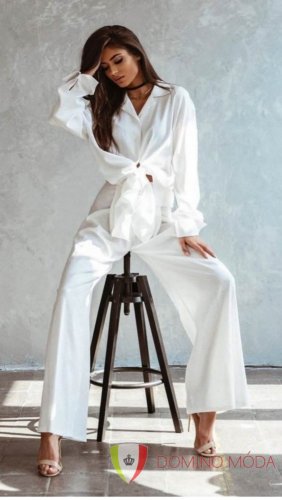 Women's white linen set