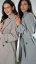 Elegant women's spring trenchcoat with a stripe - 2 colors - Barva: Light brown, Velikost: 40