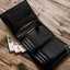 Leather men's wallet - color selection - Barva: Black