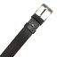 Men's leather belt with classic buckle - black - Velikost: 46/125