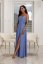 Ball gown NATHALIA /glitter - Barva: Petrol, Velikost: 36