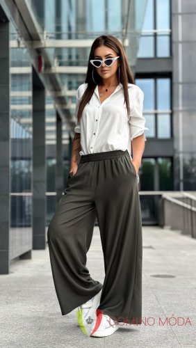 Dámské široké kalhoty - výběr barev - Barva: Černá, Velikost: UNI