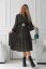 Elegant midi dress - color selection - Barva: Black, Velikost: 42