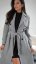 Elegant women's spring trenchcoat with a stripe - 2 colors - Barva: Light brown, Velikost: 40