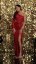 Long shiny dress on one shoulder - 6 colors - Barva: gold, Velikost: 34