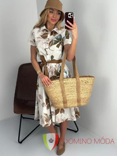 Košilové šaty s přírodním vzorem