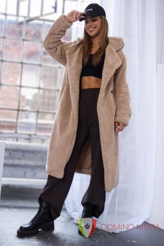 Trendy oversized teddy kabát
