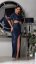 Long shiny dress on one shoulder - 6 colors - Barva: gold, Velikost: 34