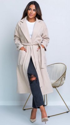Women's beige autumn coat