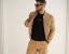 Men's bomber jacket - Barva: Light brown, Velikost: S