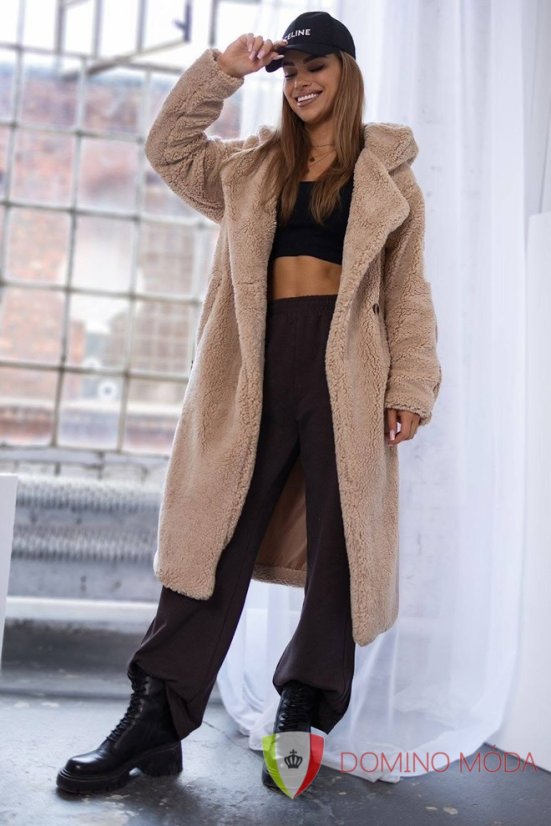 Trendy oversized teddy kabát
