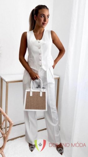 Elegant women's vest - 2 colors - Barva: White