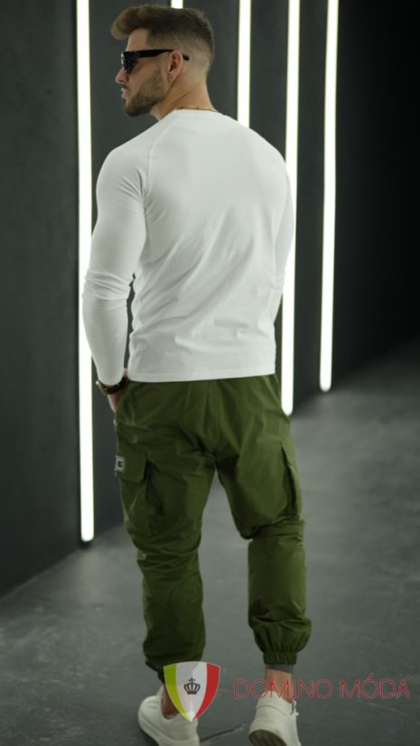 Men's T-shirt - long sleeve - Barva: Green, Velikost: M