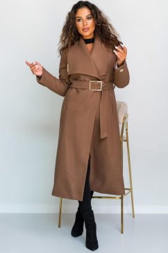 Dámský vlněný zimní kabát - 2 barvy